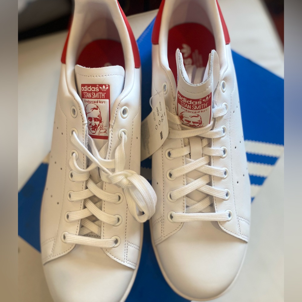 Red Men’s size 11.5 Adidas Stan Smith Sneakers